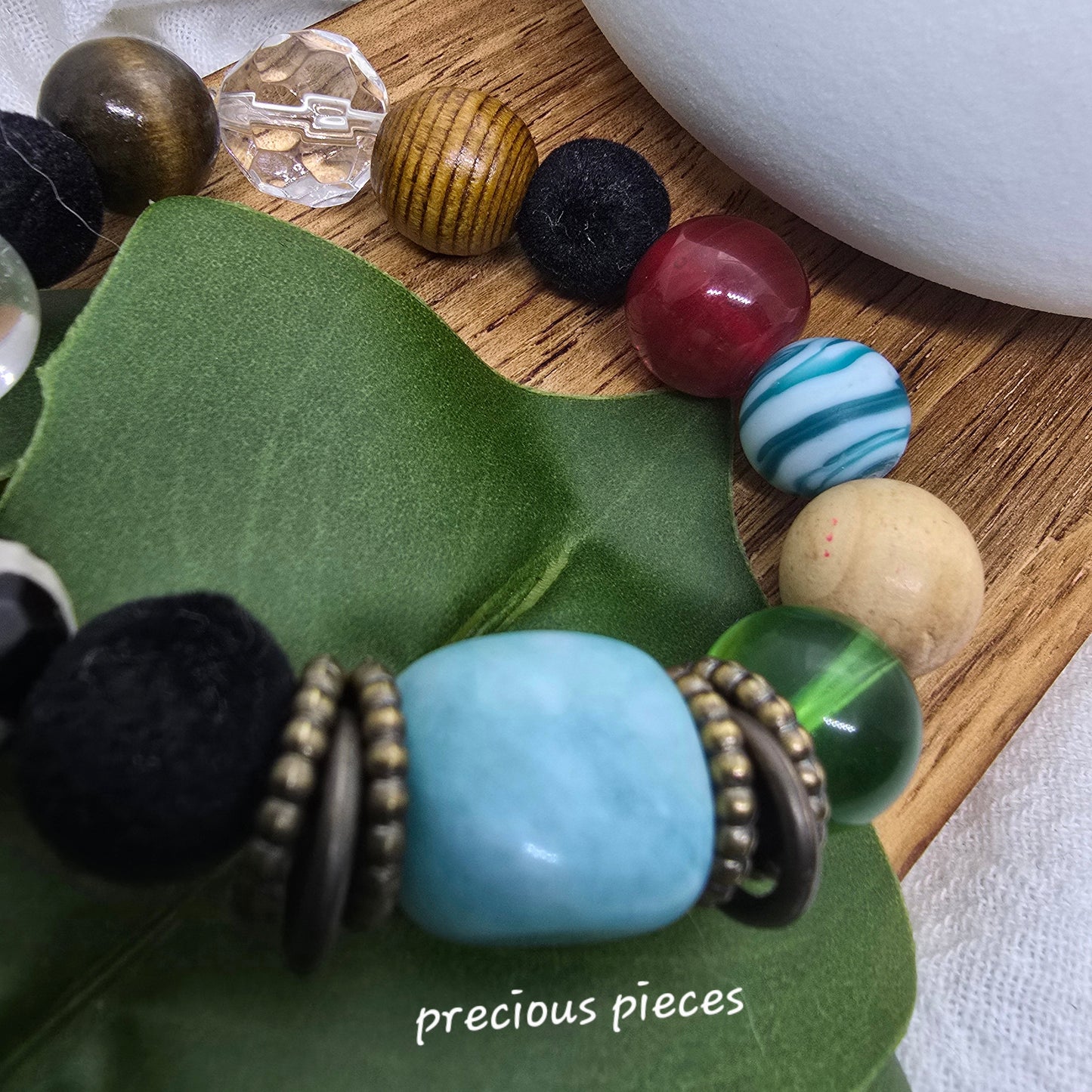 One of A Kind Jasper Mixed Beaded Bracelet