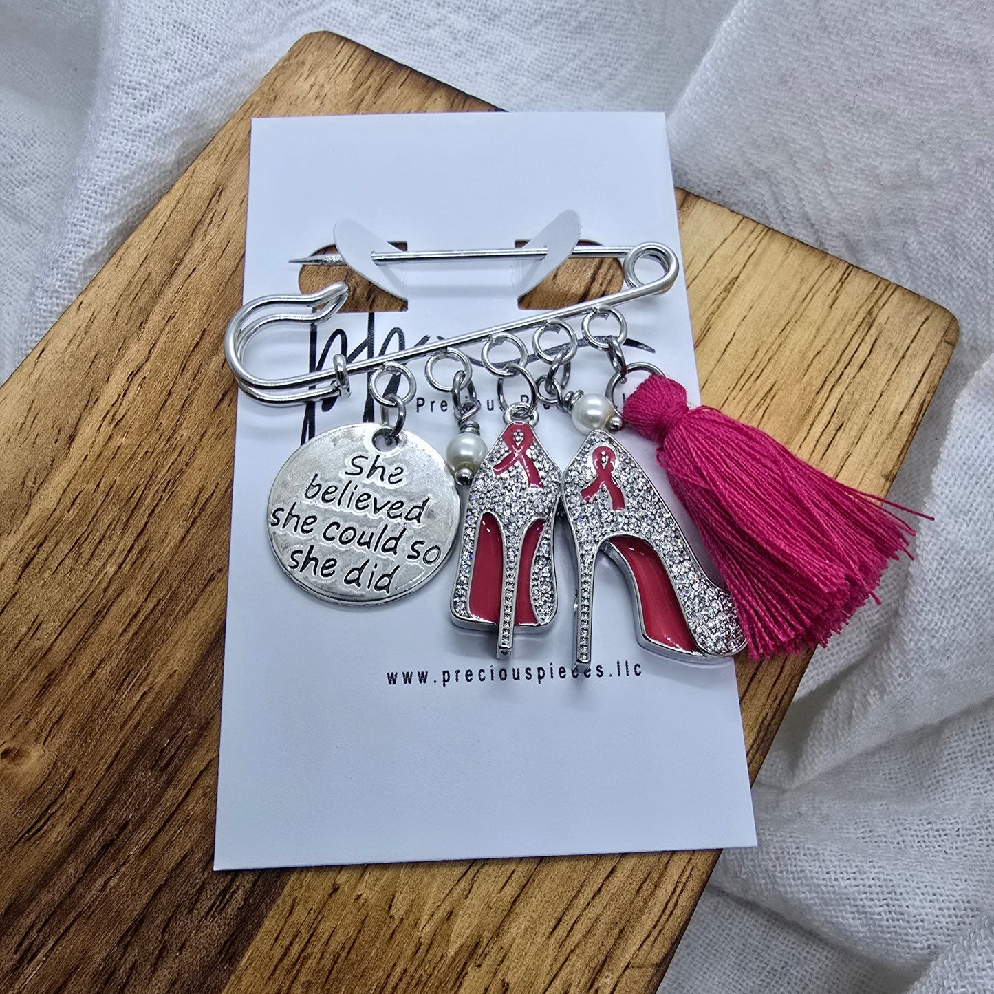 She Believed She Could Cancer Awareness Brooch