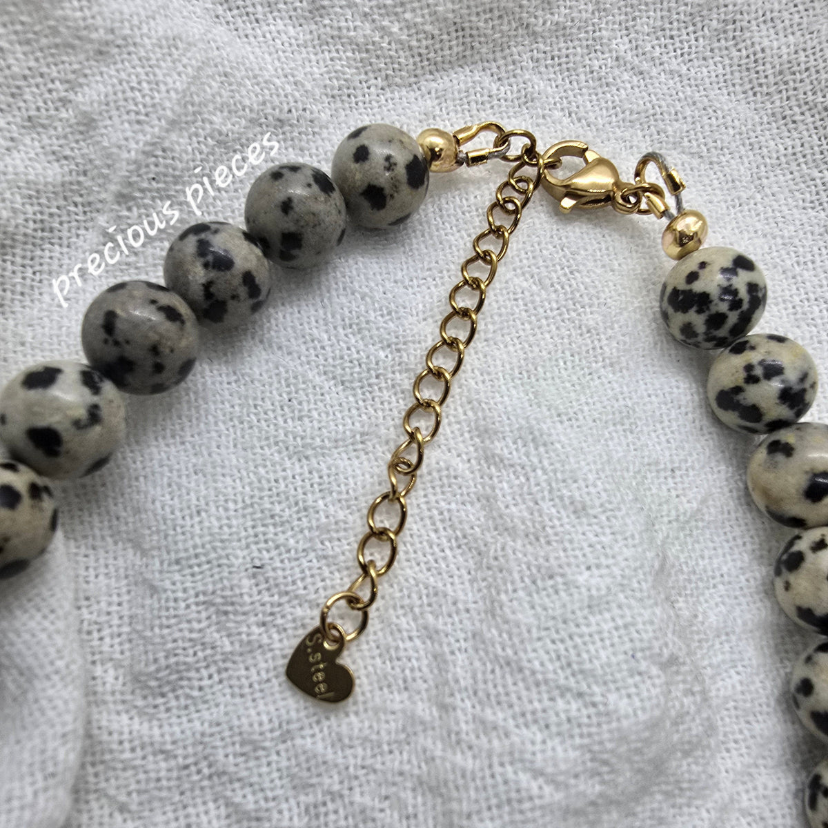 Bohemian Dalmatian Beaded Necklace