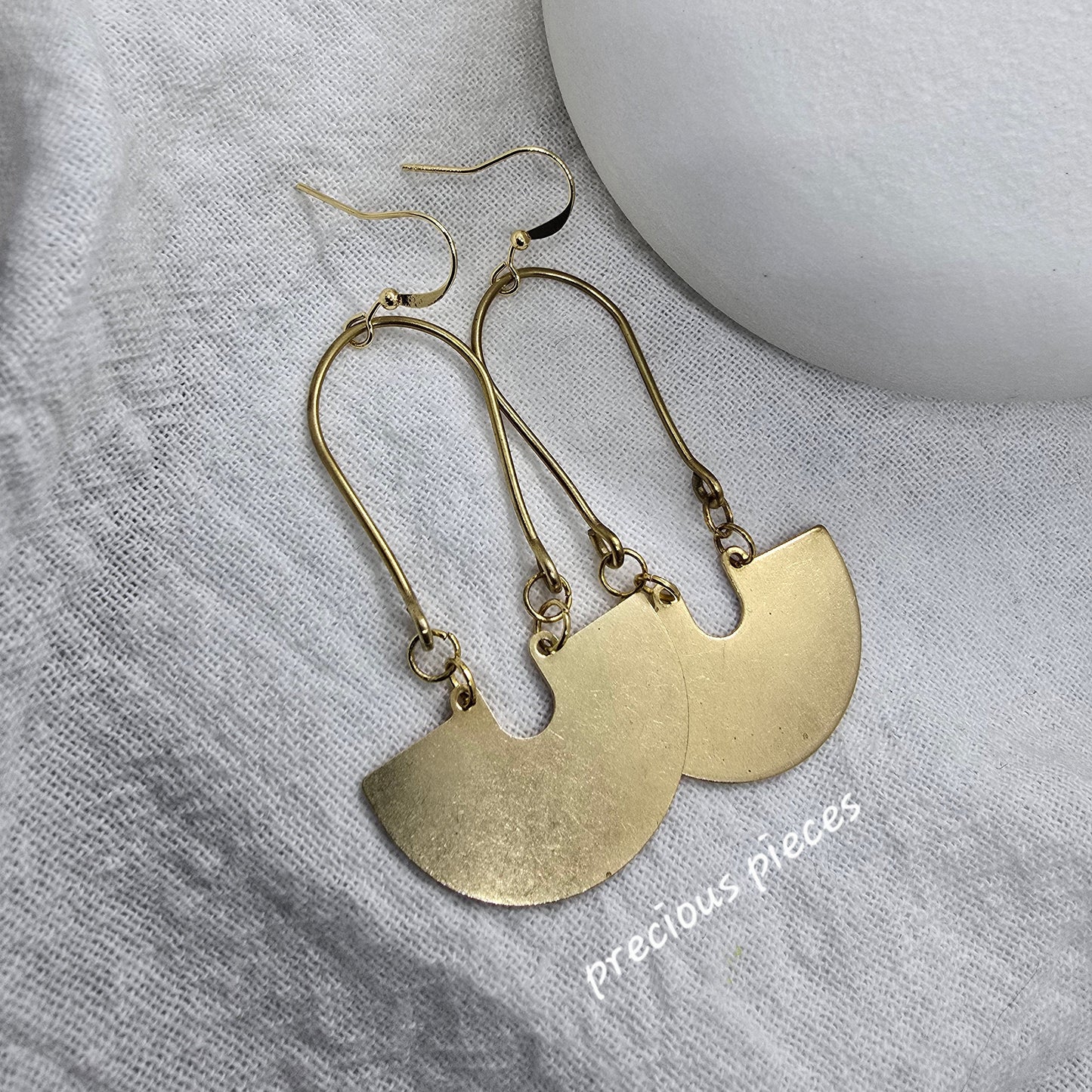 Brass Arch Dangle Earrings