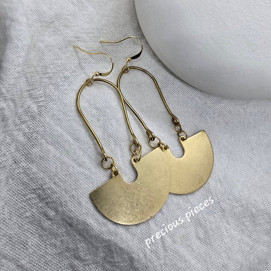 Brass Arch Dangle Earrings
