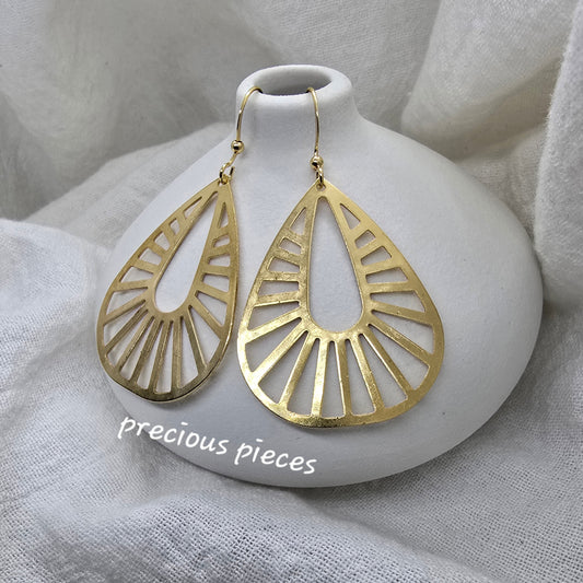 Brass Teardrop Earrings