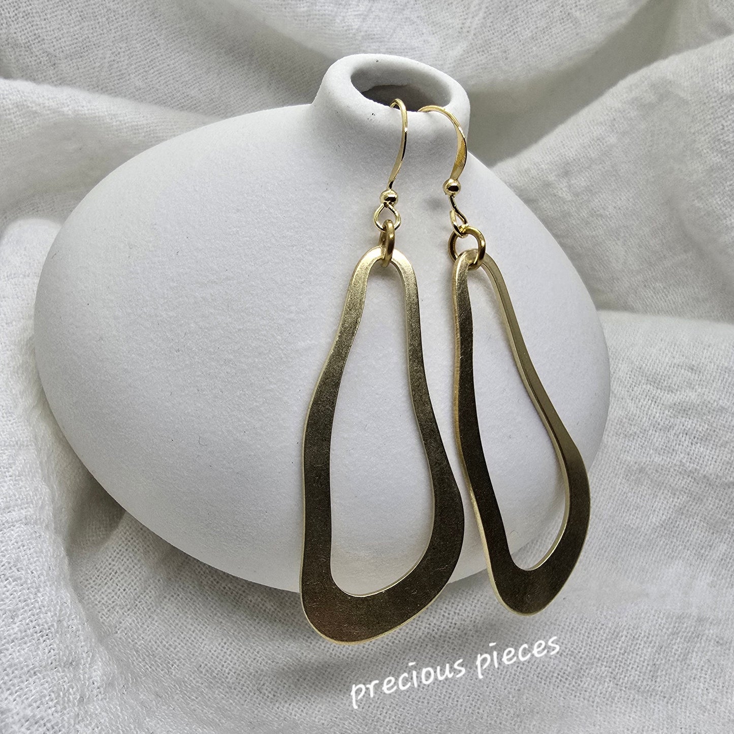 Wavy Teardrop Earrings