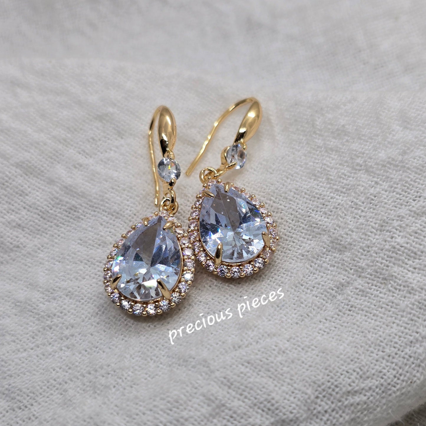 Zirconia Teardrop Earrings