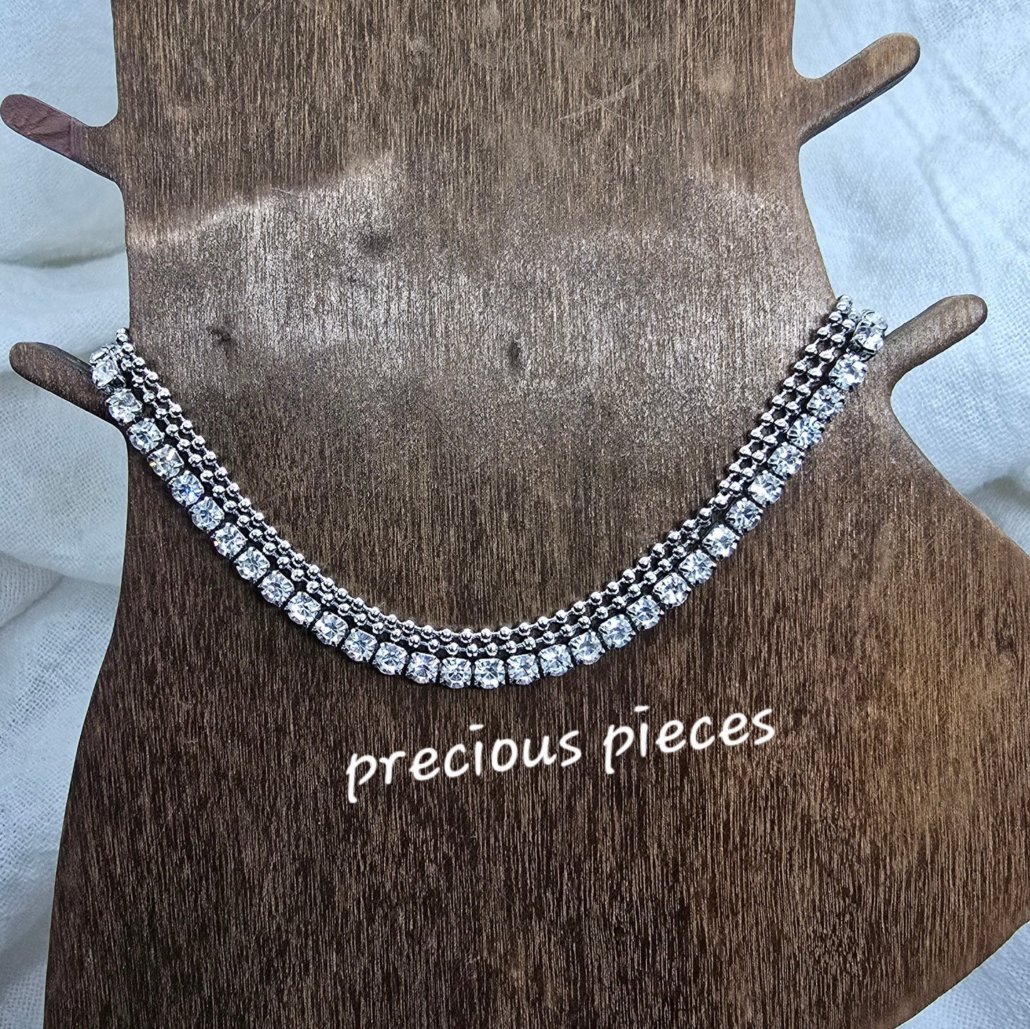 Rhinestone and Shotbead Chain Anklet (click for more options)