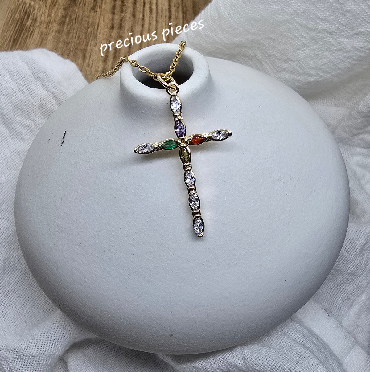 Rhinestone Cross Necklace