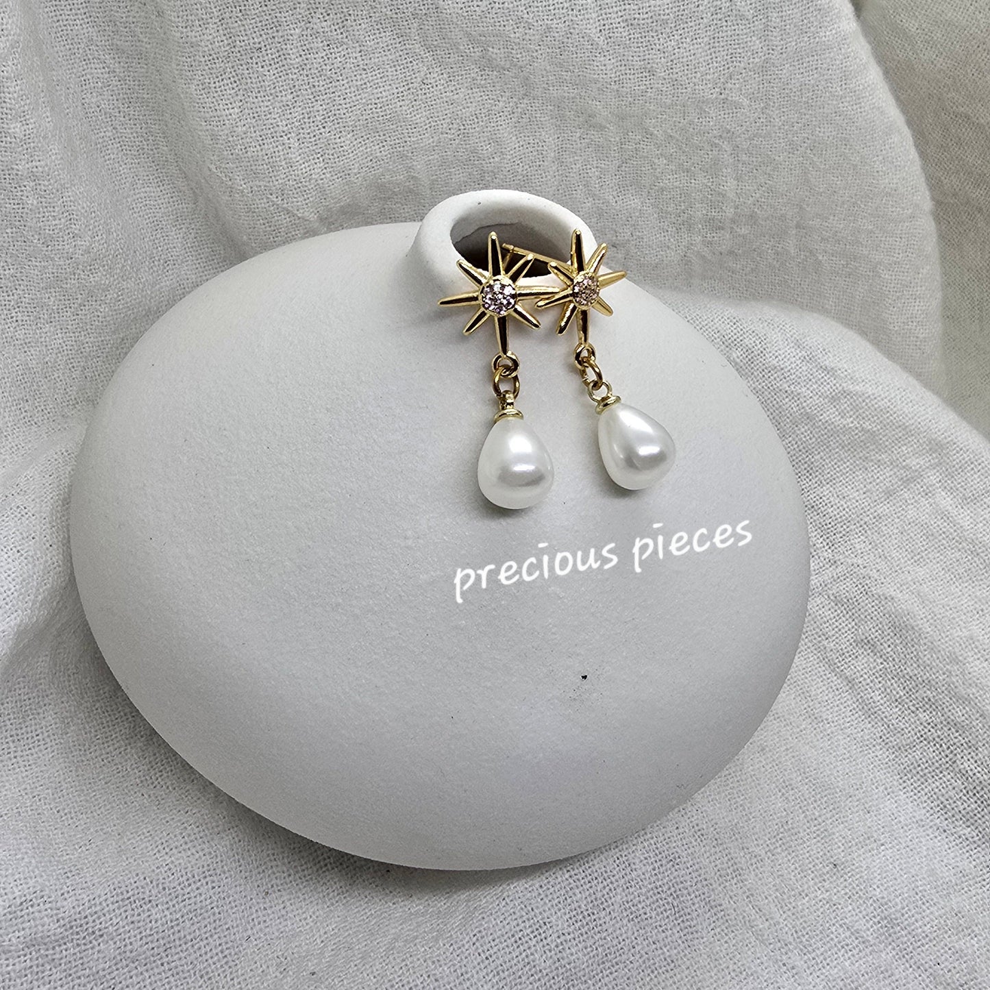 North Star Pearl Earrings