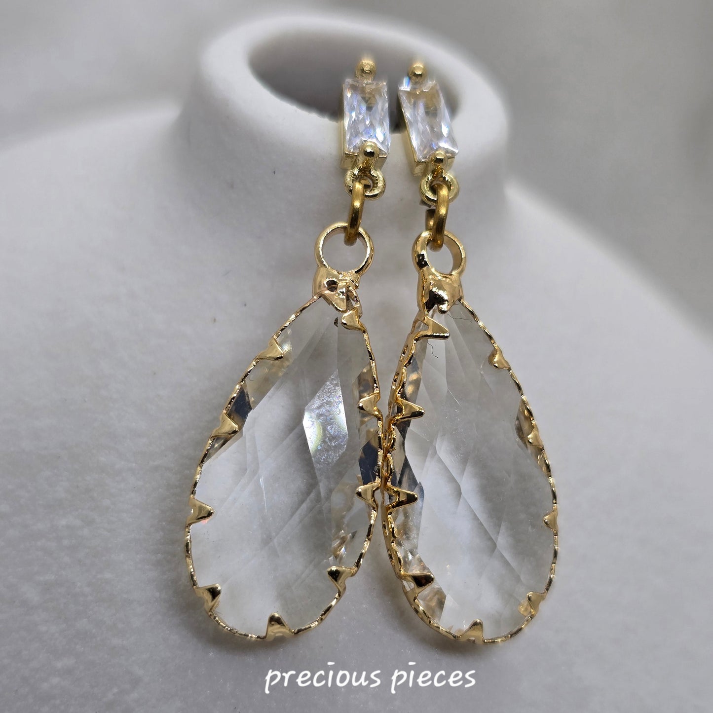 Glass Teardrop Earrings