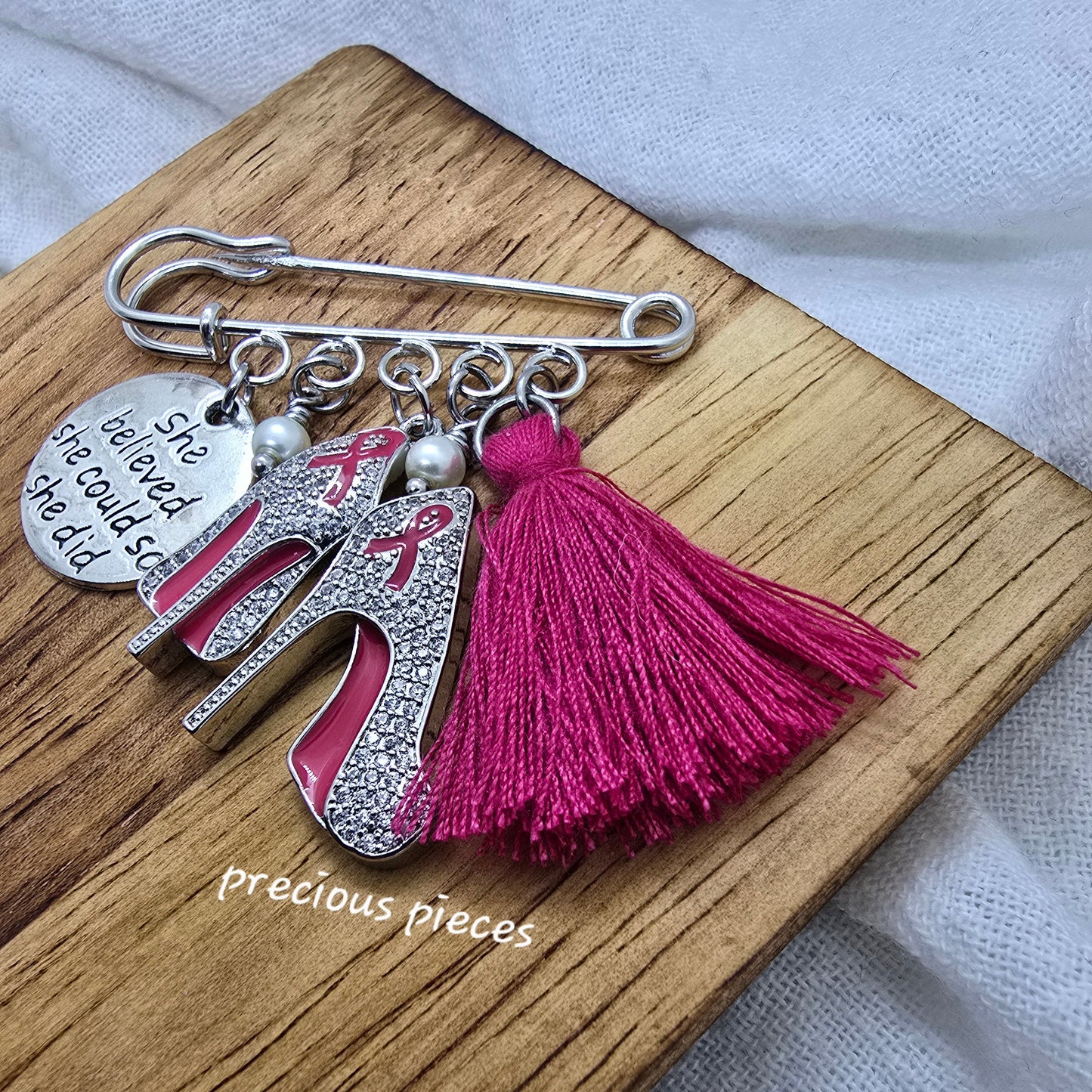 She Believed She Could Cancer Awareness Brooch
