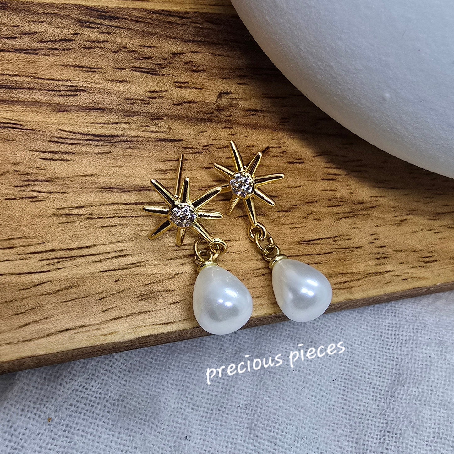 North Star Pearl Earrings