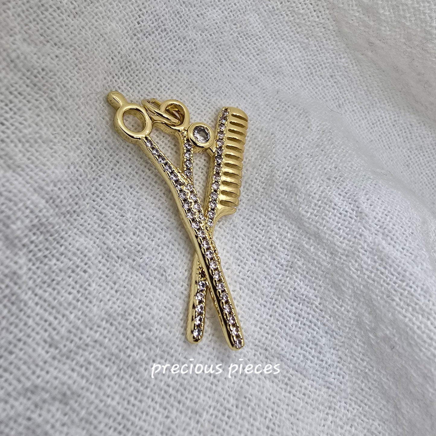 Scissor and Comb Charm