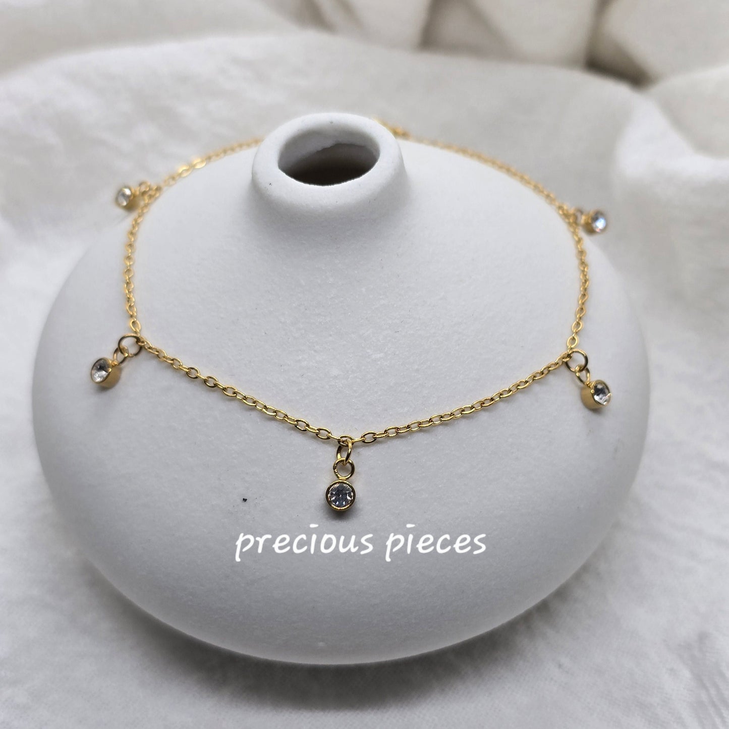 Shimmering Stone Anklet (click for more options)