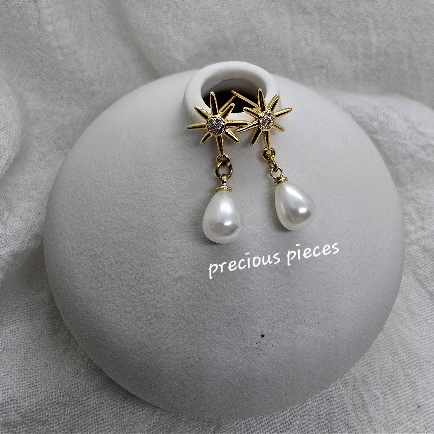 North Star Pearl Earrings