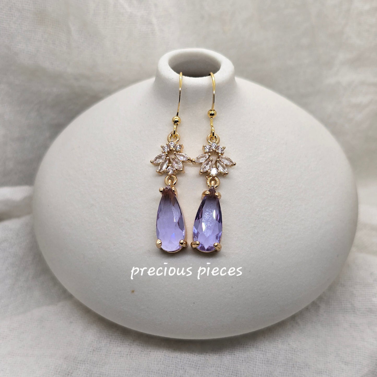 Vintage Teardrop Glass Earrings