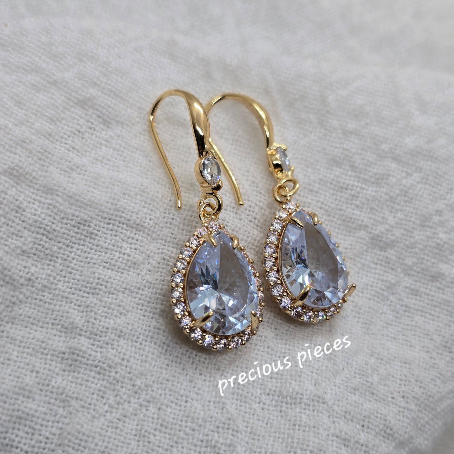Zirconia Teardrop Earrings