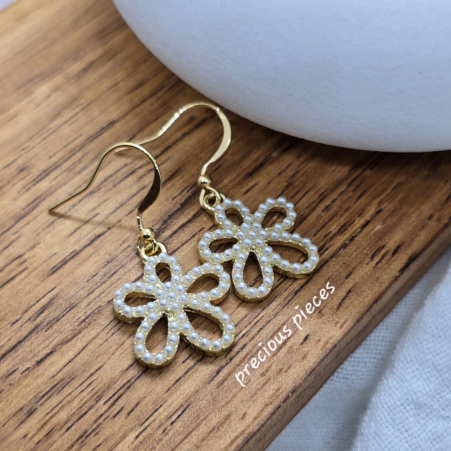 Pearl Flower Earrings