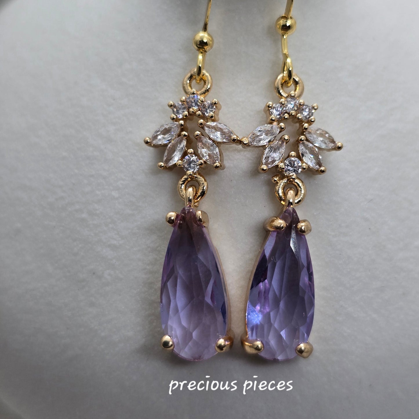 Vintage Teardrop Glass Earrings