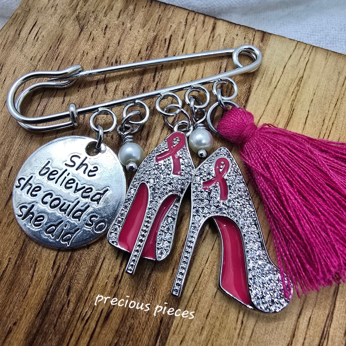 She Believed She Could Cancer Awareness Brooch