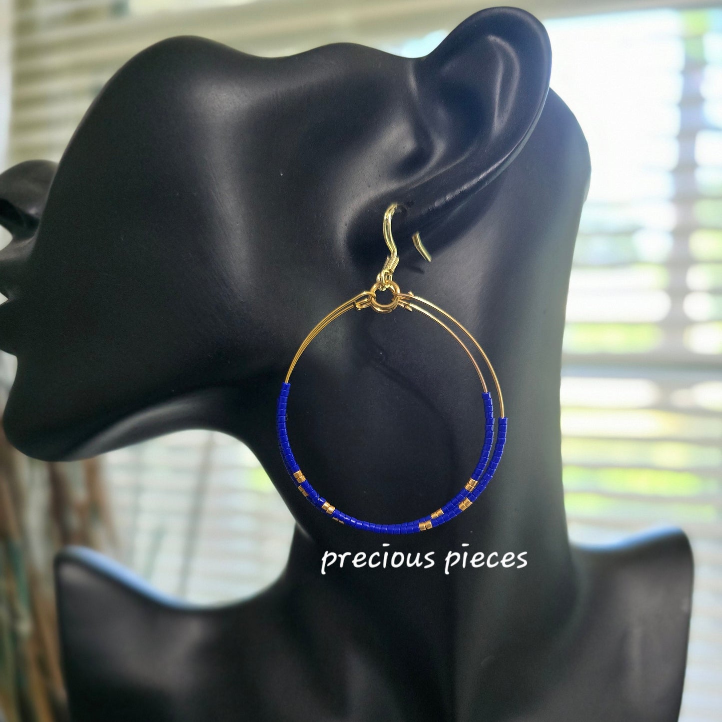 Glass Seed Bead Hoop Earrings (click for more options)