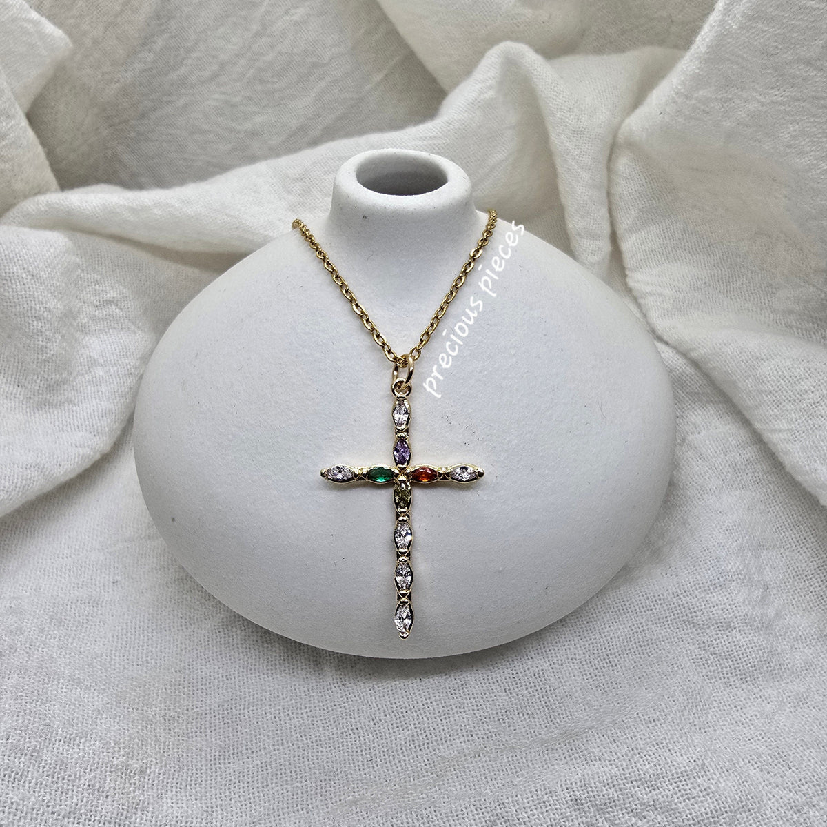 Rhinestone Cross Necklace