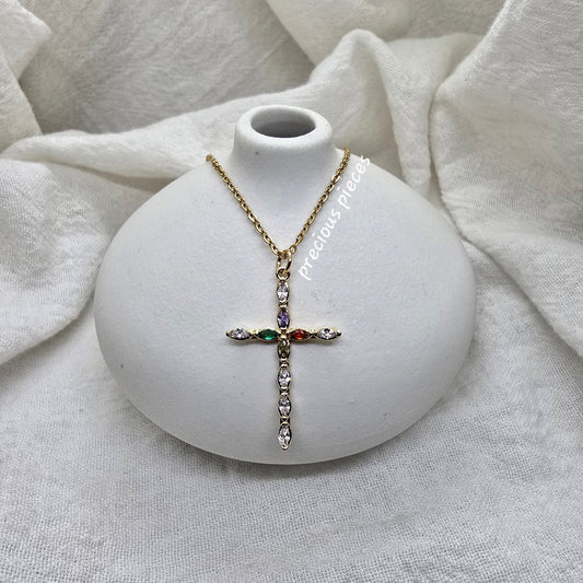 Rhinestone Cross Necklace