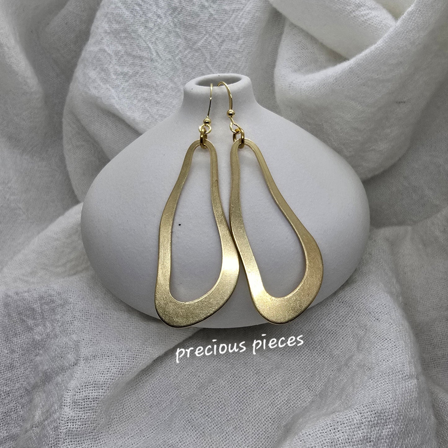 Wavy Teardrop Earrings