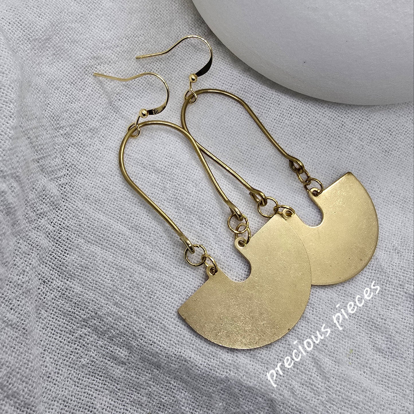 Brass Arch Dangle Earrings