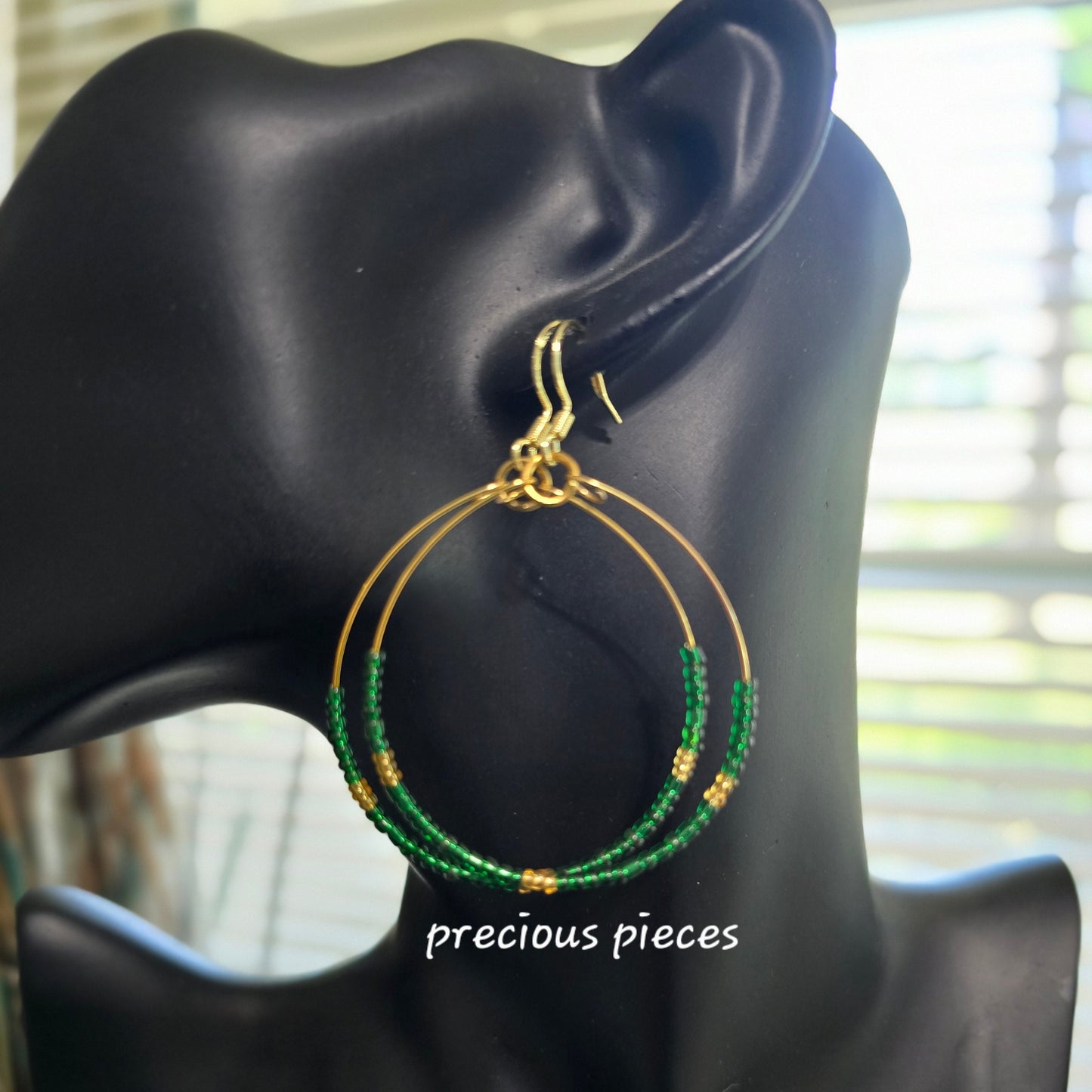 Glass Seed Bead Hoop Earrings (click for more options)