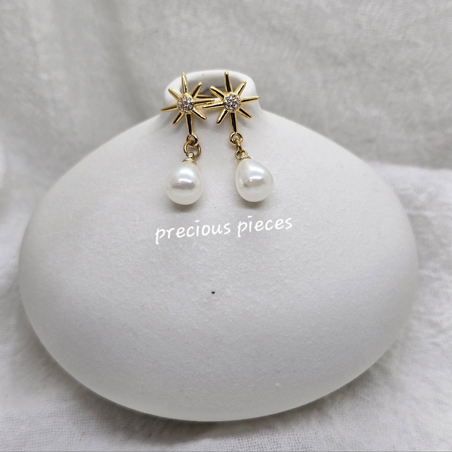 North Star Pearl Earrings