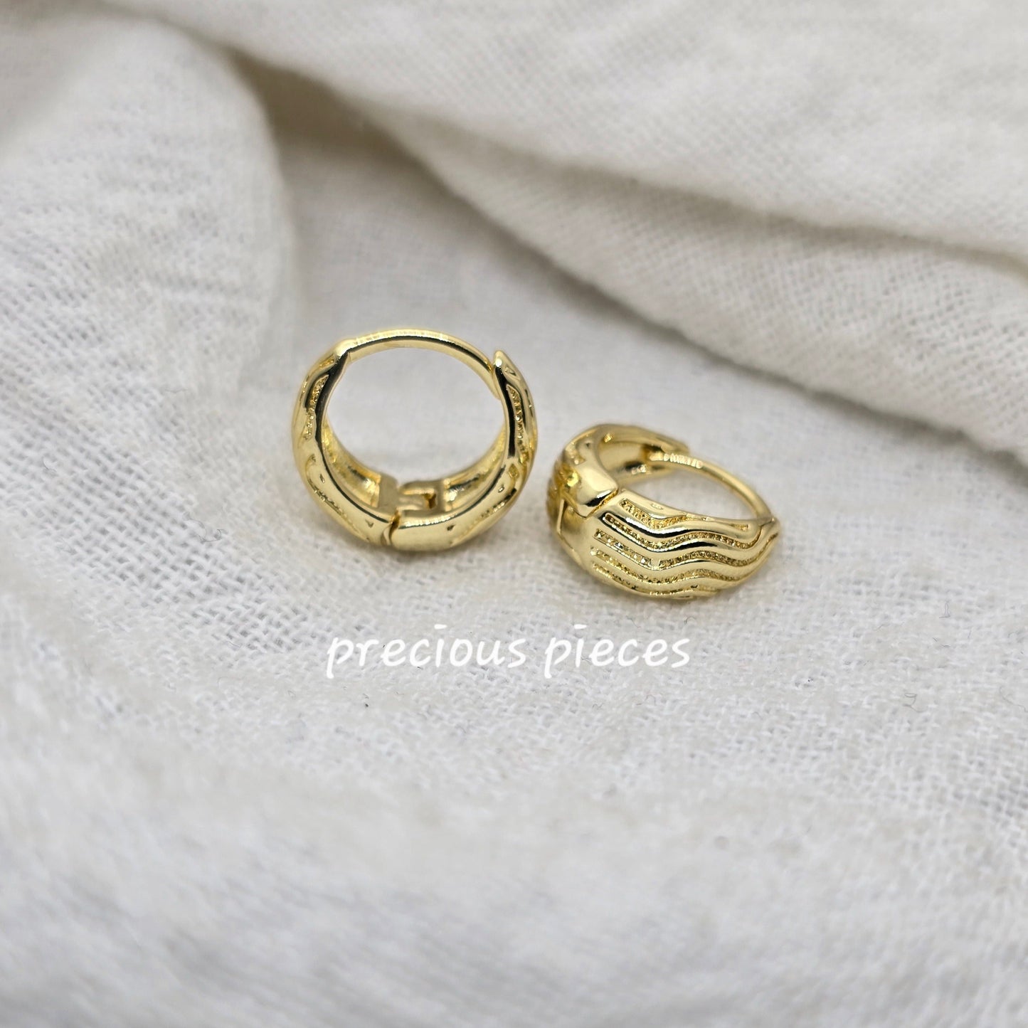 Mini Oval Huggie Earrings