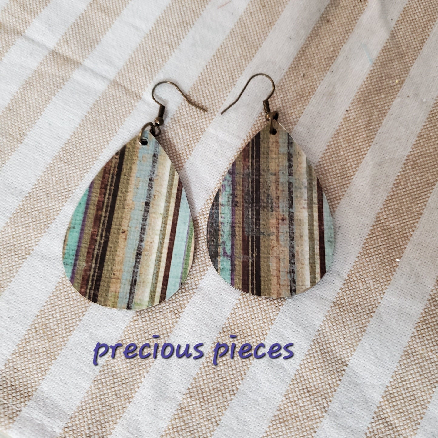 Decoupage Teardrop Earrings