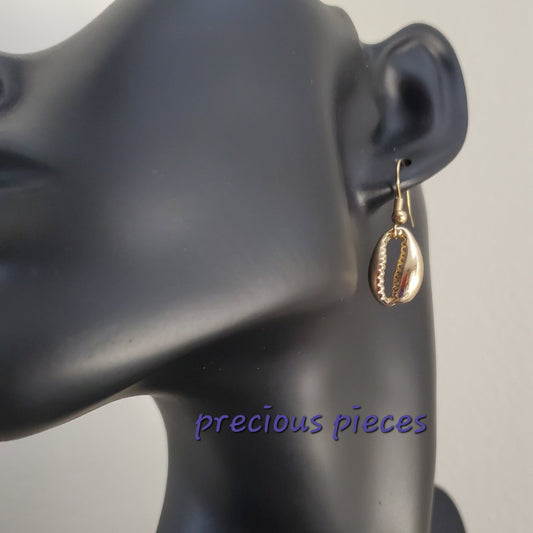 Gold Cowrie Shell Earrings