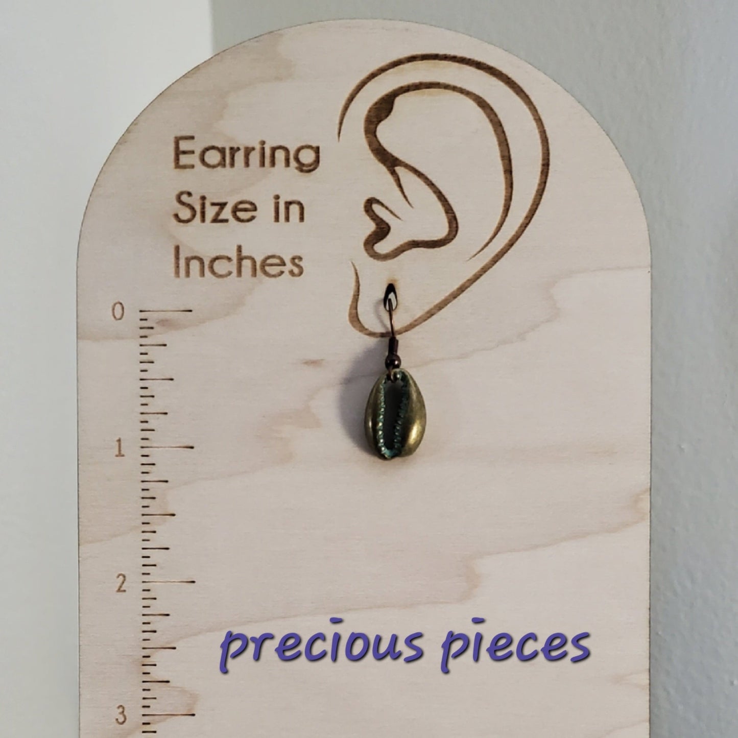 Bronze Cowrie Shell Earrings