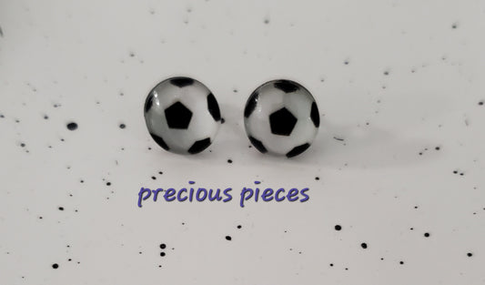 Soccer Stud Earrings