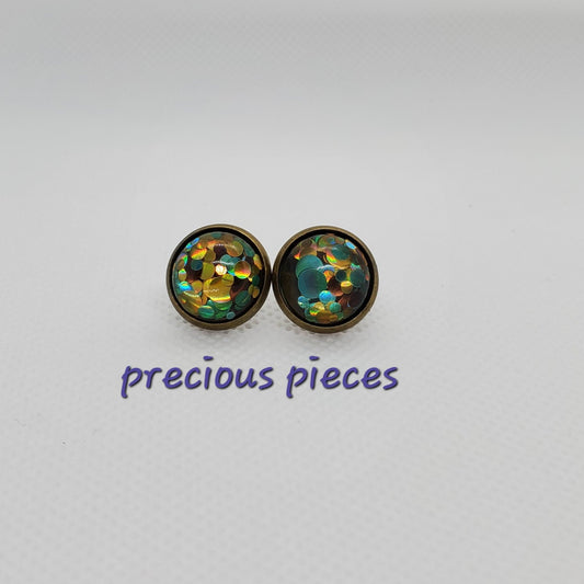 Chunky Turquoise Stud Earrings