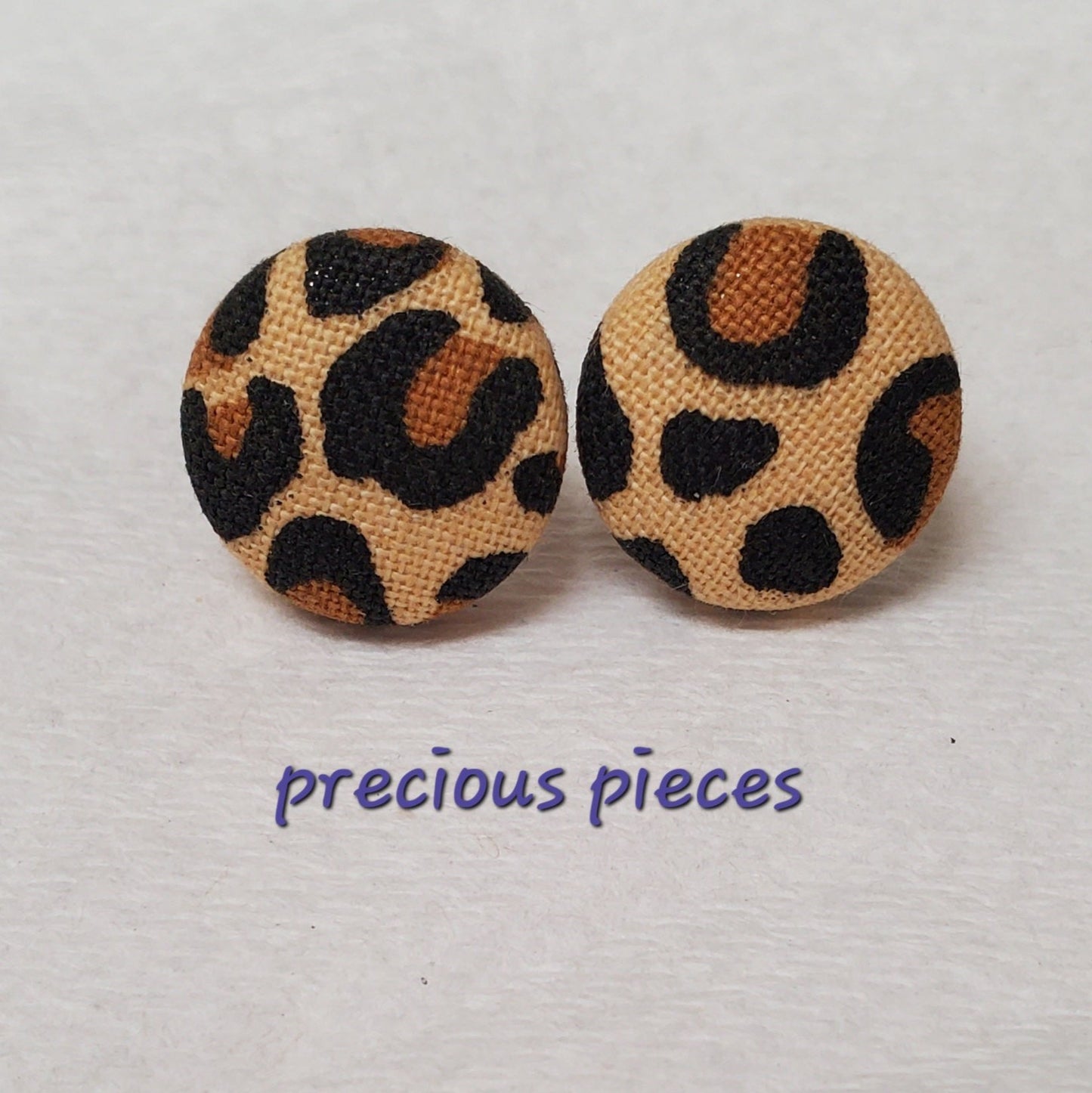 Leopard Print Fabric Earrings