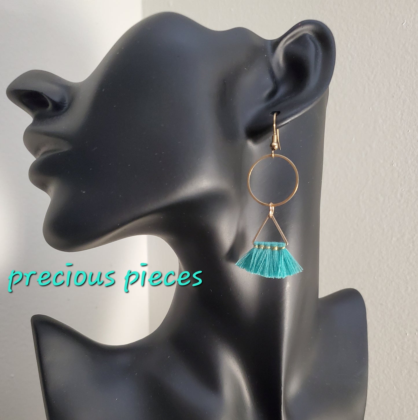 Turquoise Tassel Earrings