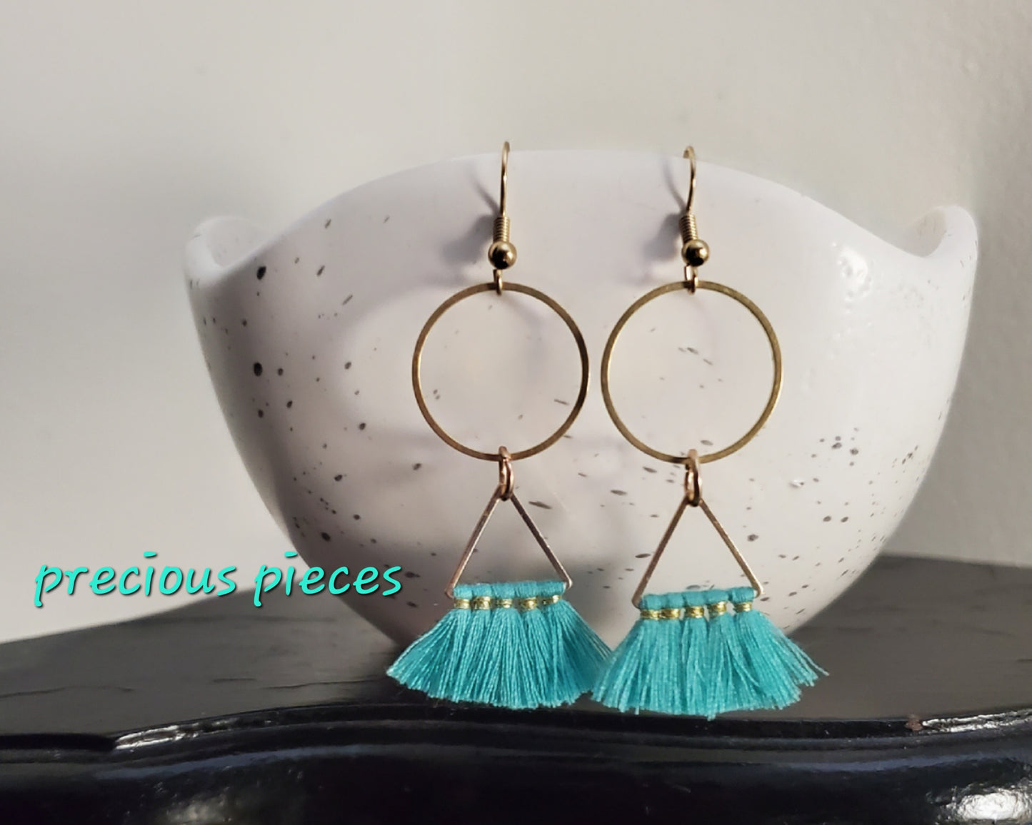 Turquoise Tassel Earrings