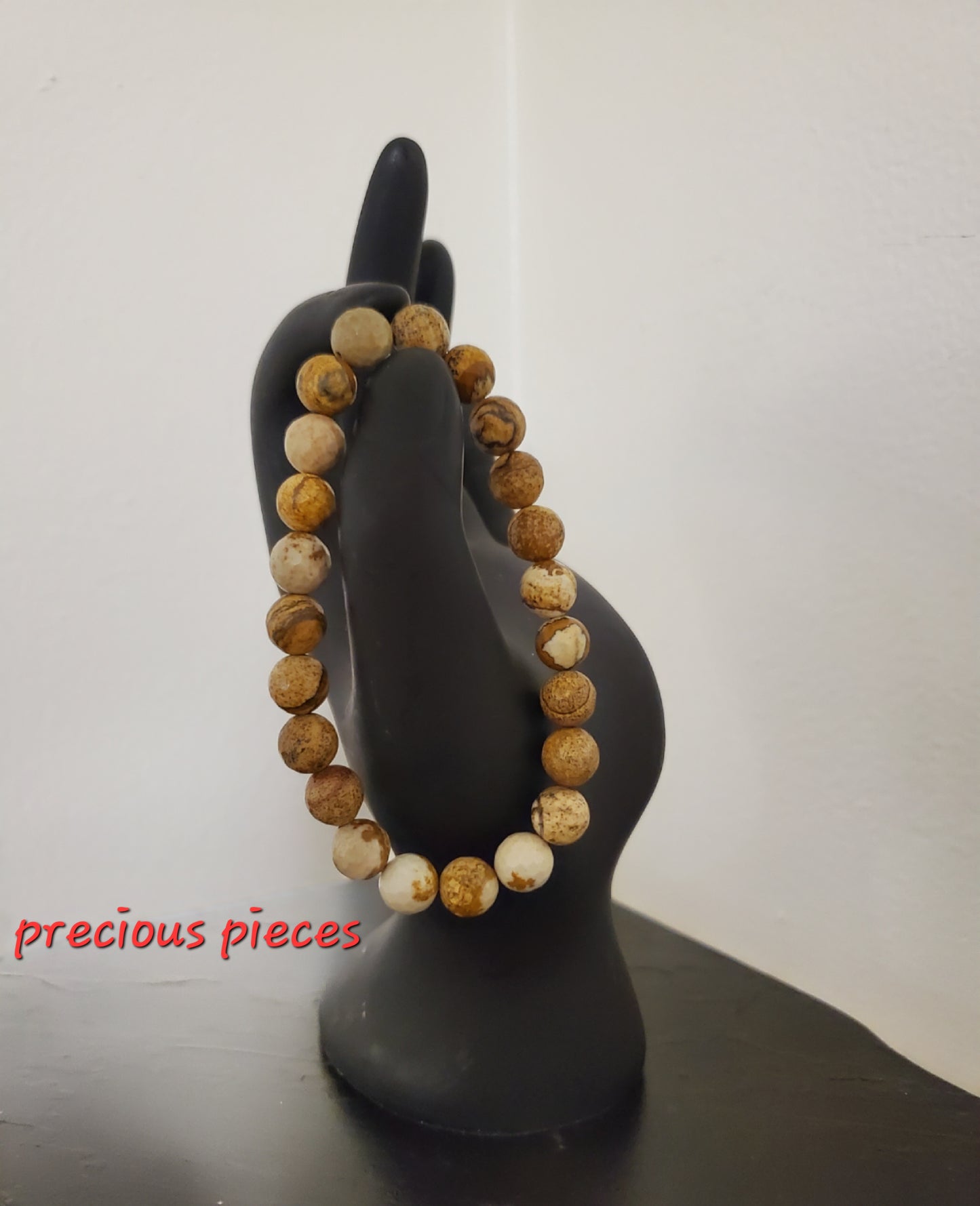 Men's Jasper Stone Beaded Bracelet