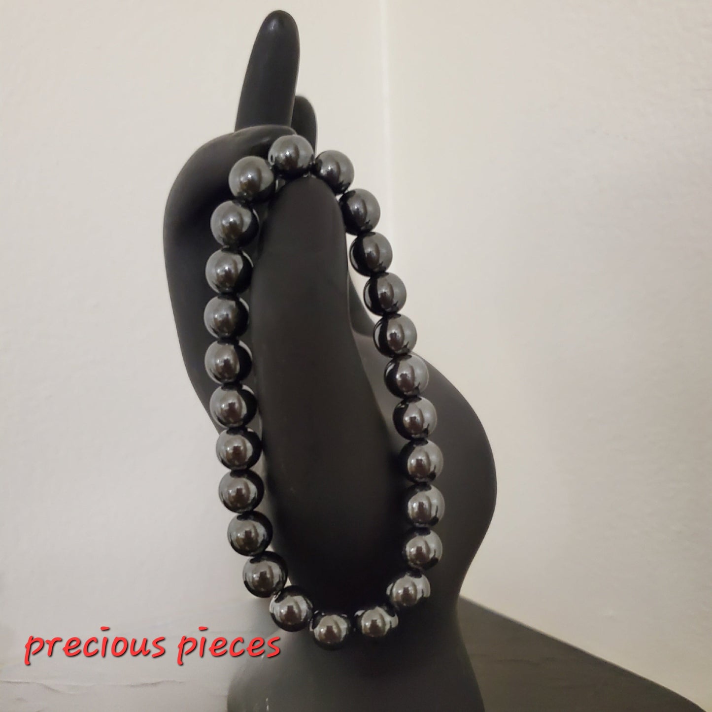 Men's Hematite Beaded Bracelet