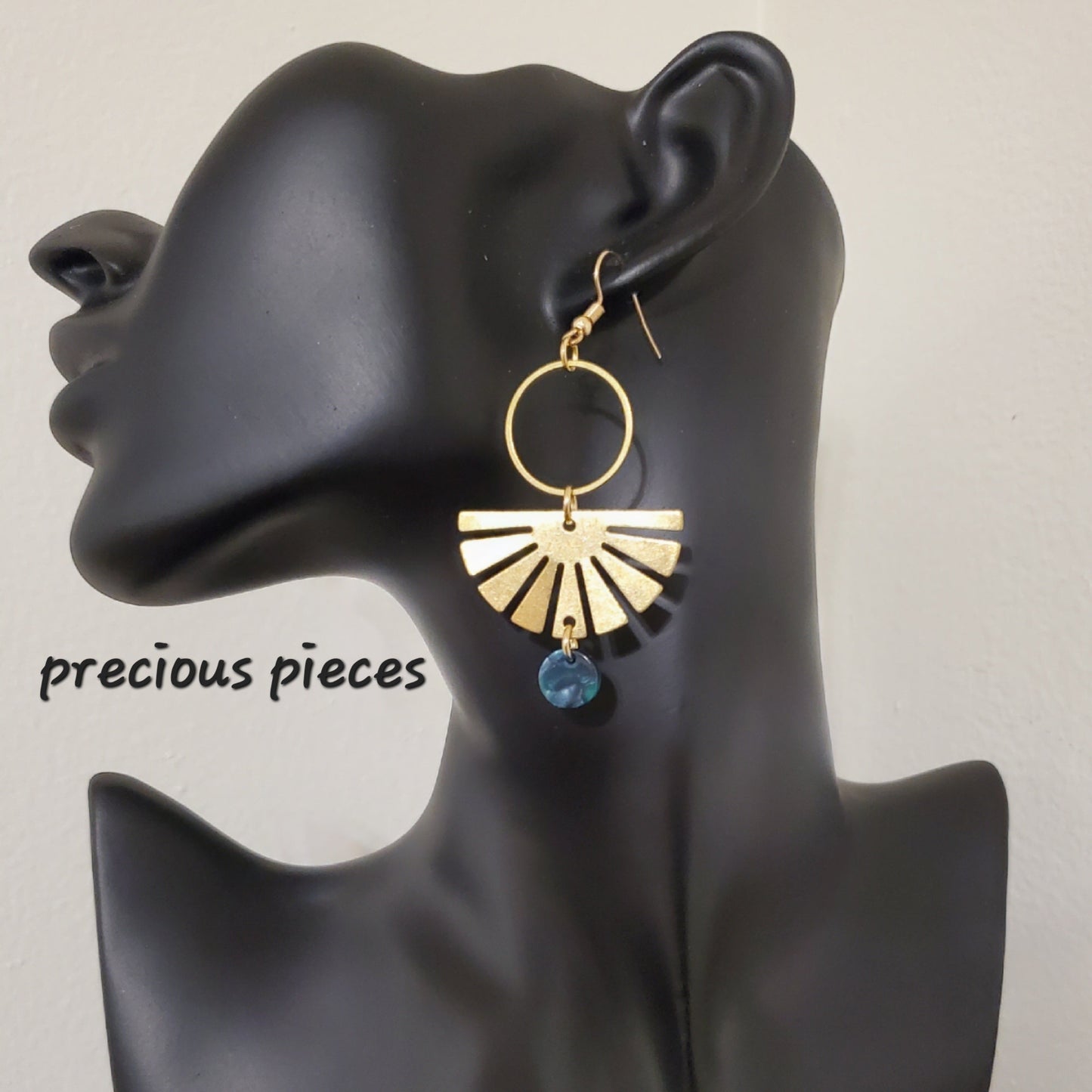 Brass Fan Earrings