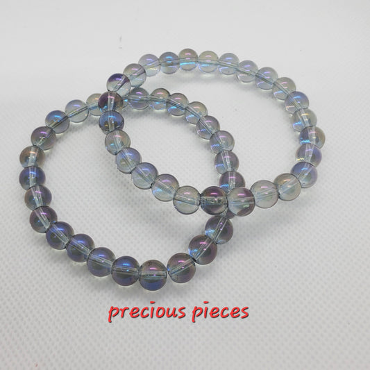 Purple Glass Beaded Bracelet