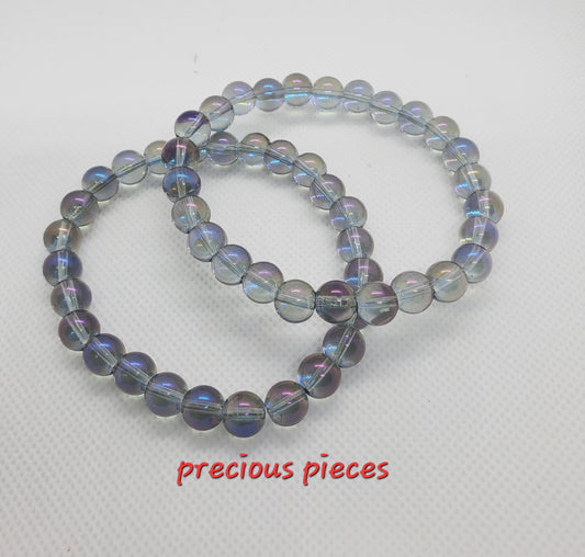 Purple Glass Beaded Bracelet