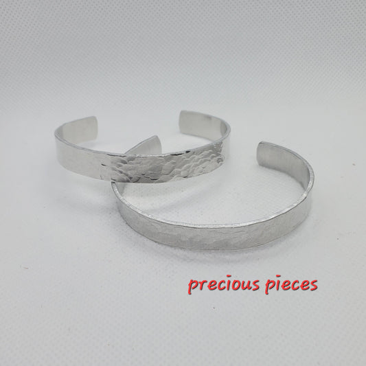 Medium Silver Hammered Bangles/ Bracelets