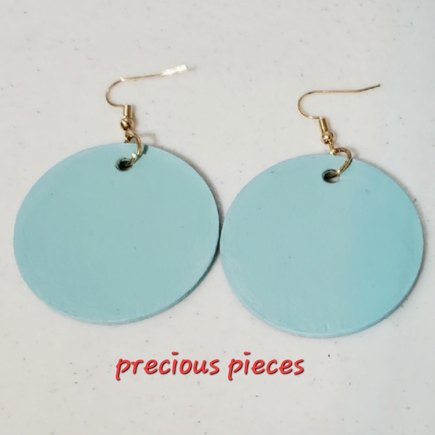 Multicolored Floral Wood Earrings