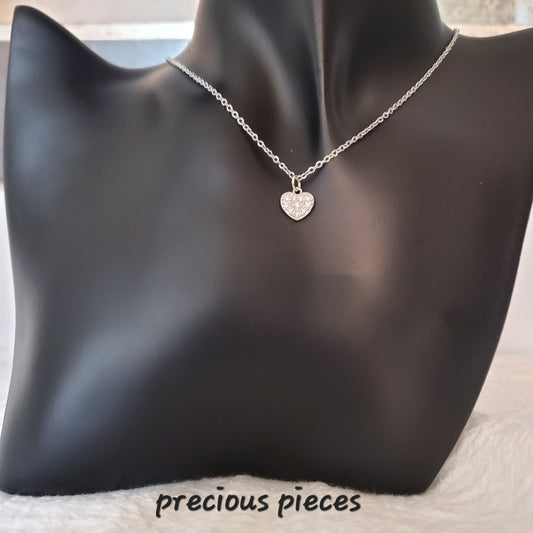 Platinum Heart Necklace