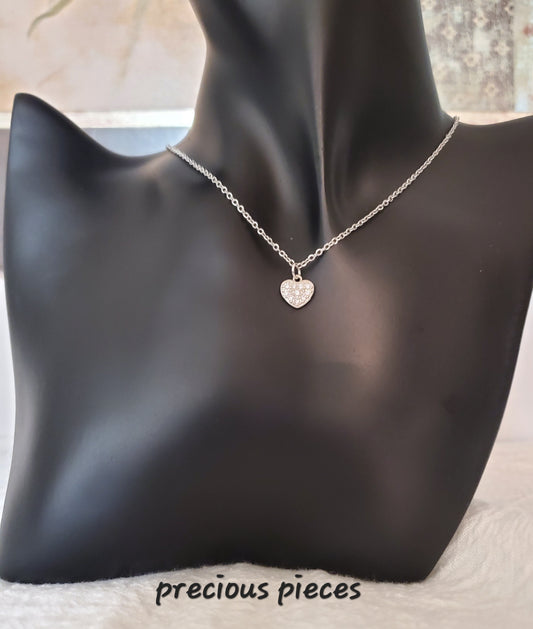 Platinum Heart Necklace