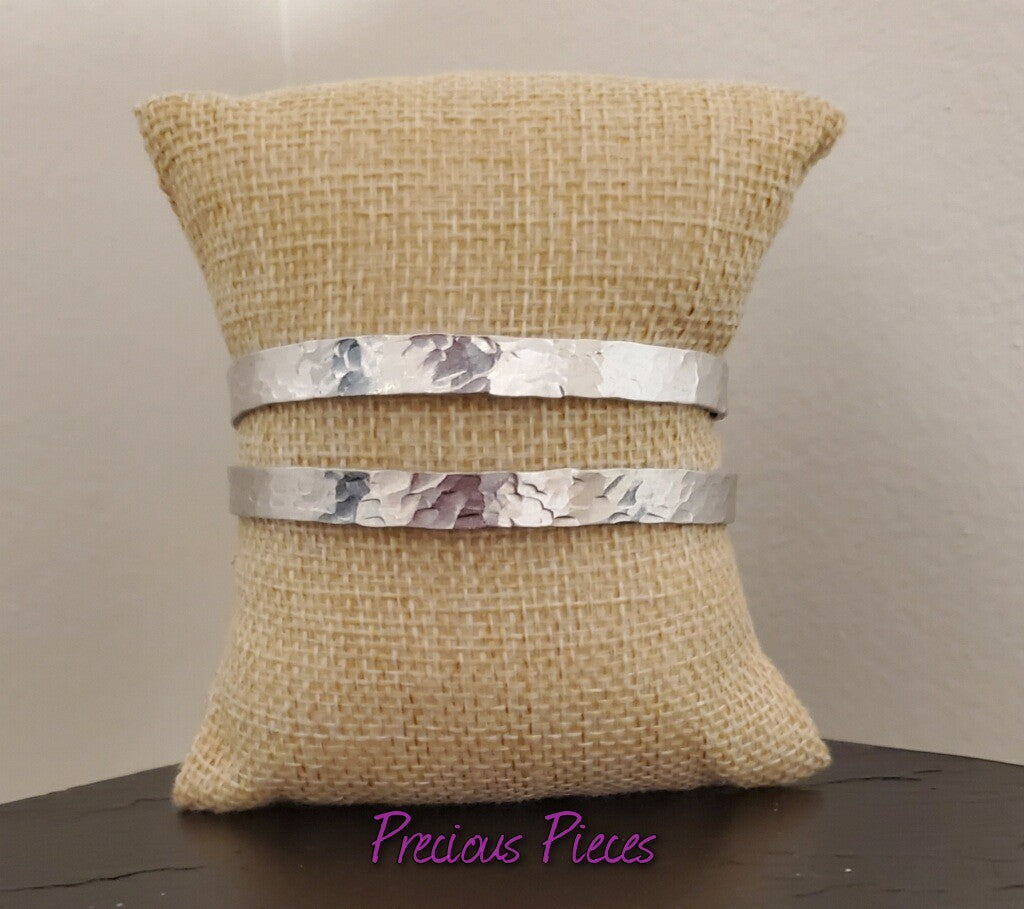 Small Hammered Silver Bangles/Bracelets