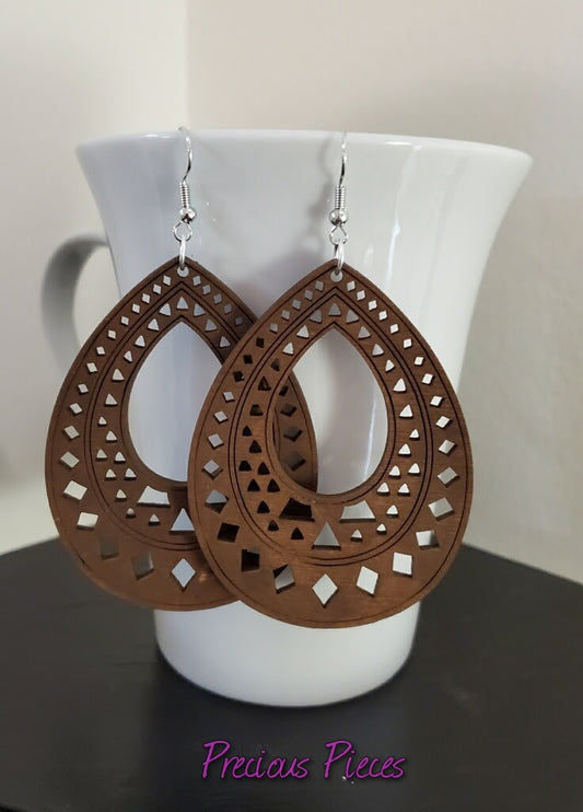 Tear Drop Wood Earrings (Click picture for more options)